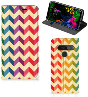 B2Ctelecom LG G8s Thinq Hoesje met Magneet Zigzag Color