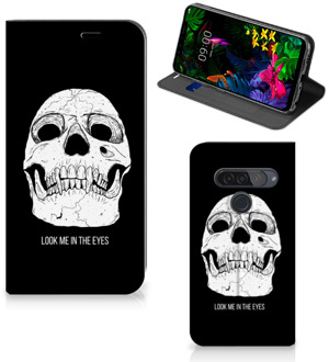 B2Ctelecom LG G8s Thinq Mobiel BookCase Skull Eyes