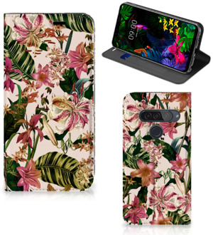 B2Ctelecom LG G8s Thinq Smart Cover Flowers