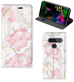 B2Ctelecom LG G8s Thinq Smart Cover Lovely Flowers