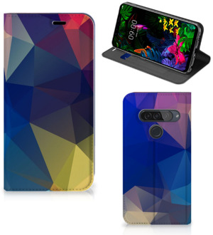 B2Ctelecom LG G8s Thinq Stand Case Polygon Dark