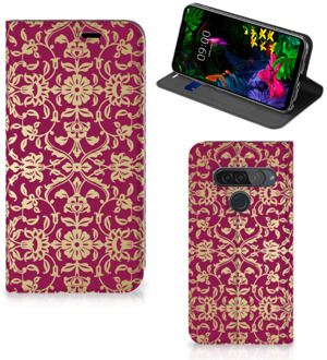 B2Ctelecom LG G8s Thinq Telefoon Hoesje Barok Pink