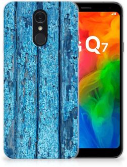 B2Ctelecom LG Q7 Bumper Hoesje Blauw Wood