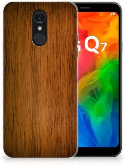 B2Ctelecom LG Q7 Bumper Hoesje Donker Hout