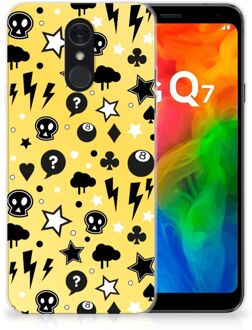 B2Ctelecom LG Q7 Silicone Back Case Punk Yellow