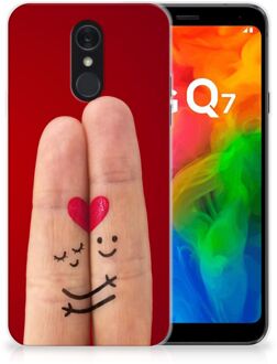 B2Ctelecom LG Q7 Silicone Back Cover Liefde