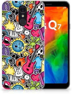 B2Ctelecom LG Q7 Silicone Back Cover Punk Rock