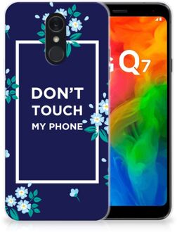 B2Ctelecom LG Q7 Silicone-hoesje Flowers Blue DTMP