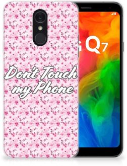 B2Ctelecom LG Q7 Silicone-hoesje Flowers Pink DTMP