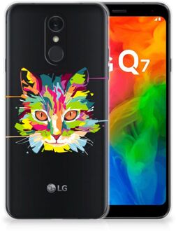 B2Ctelecom LG Q7 Telefoonhoesje met Naam Cat Color