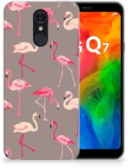 B2Ctelecom LG Q7 TPU Hoesje Flamingo