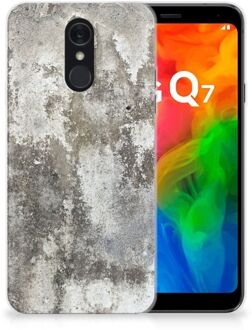 B2Ctelecom LG Q7 TPU Siliconen Hoesje Beton Print