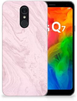 B2Ctelecom LG Q7 TPU Siliconen Hoesje Marble Roze