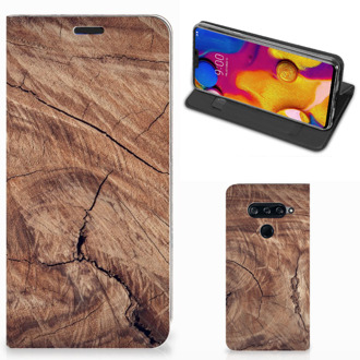 B2Ctelecom LG V40 Thinq Book Wallet Case Tree Trunk