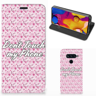 B2Ctelecom LG V40 Thinq Design Case Flowers Pink DTMP