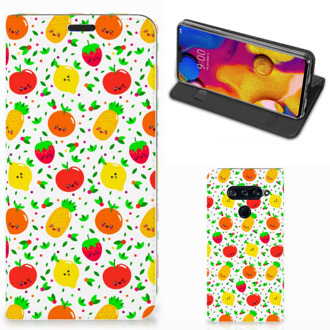 B2Ctelecom LG V40 Thinq Flip Style Cover Fruits