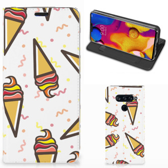 B2Ctelecom LG V40 Thinq Flip Style Cover Icecream