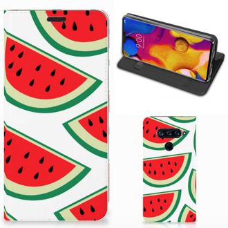 B2Ctelecom LG V40 Thinq Flip Style Cover Watermelons