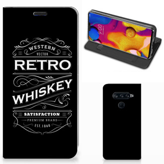 B2Ctelecom LG V40 Thinq Flip Style Cover Whiskey