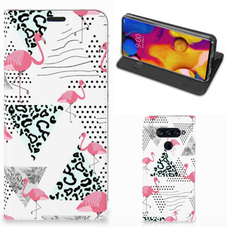 B2Ctelecom LG V40 Thinq Hoesje maken Flamingo Triangle