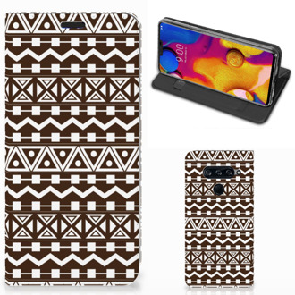 B2Ctelecom LG V40 Thinq Hoesje met Magneet Aztec Bruin