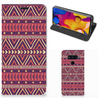 B2Ctelecom LG V40 Thinq Hoesje met Magneet Aztec Purple