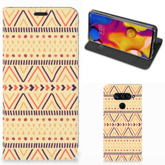 B2Ctelecom LG V40 Thinq Hoesje met Magneet Aztec Yellow