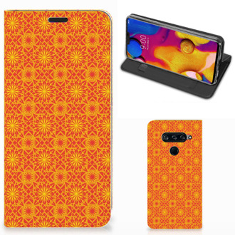 B2Ctelecom LG V40 Thinq Hoesje met Magneet Batik Orange