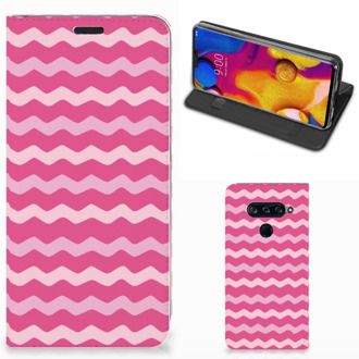 B2Ctelecom LG V40 Thinq Hoesje met Magneet Waves Pink