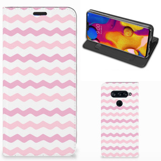 B2Ctelecom LG V40 Thinq Hoesje met Magneet Waves Roze