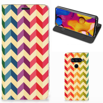 B2Ctelecom LG V40 Thinq Hoesje met Magneet Zigzag Color