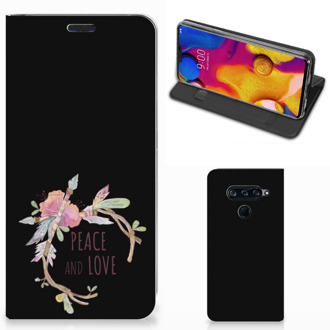 B2Ctelecom LG V40 Thinq Magnet Case Boho Text