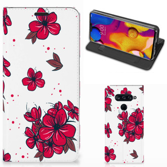 B2Ctelecom LG V40 Thinq Smart Cover Blossom Rood