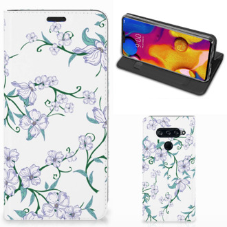 B2Ctelecom LG V40 Thinq Smart Cover Blossom White