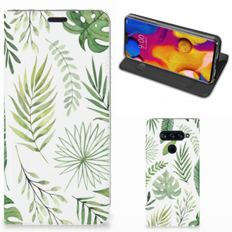 B2Ctelecom LG V40 Thinq Smart Cover Leaves