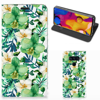 B2Ctelecom LG V40 Thinq Smart Cover Orchidee Groen