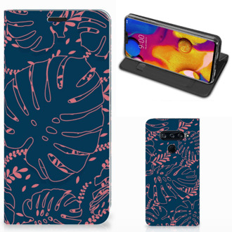 B2Ctelecom LG V40 Thinq Smart Cover Palm Leaves