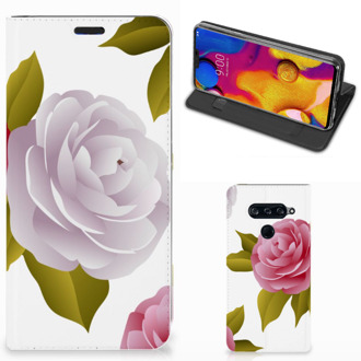 B2Ctelecom LG V40 Thinq Smart Cover Roses