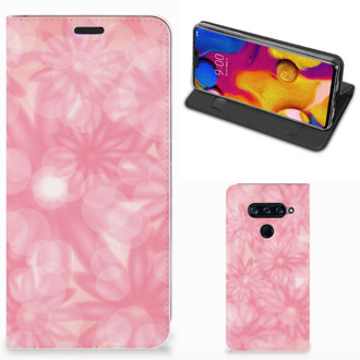 B2Ctelecom LG V40 Thinq Smart Cover Spring Flowers