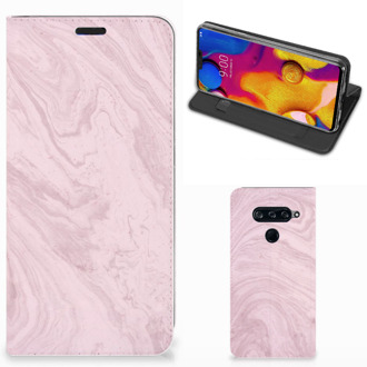 B2Ctelecom LG V40 Thinq Standcase Marble Roze