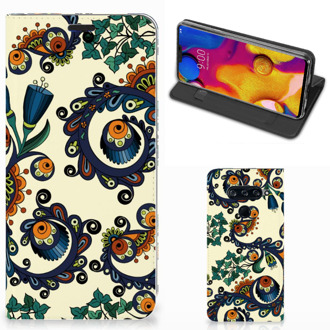 B2Ctelecom LG V40 Thinq Telefoon Hoesje Barok Flower