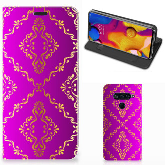 B2Ctelecom LG V40 Thinq Telefoon Hoesje Barok Roze