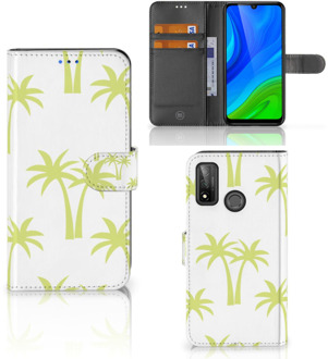 B2Ctelecom Magnet Case Huawei P Smart 2020 Telefoonhoesje Palmtrees