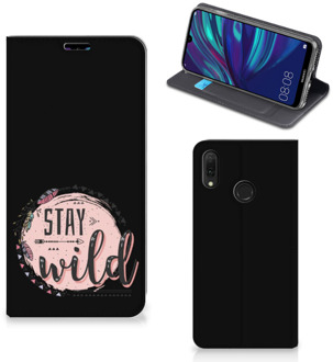 B2Ctelecom Magnet Case Huawei Y7 hoesje Y7 Pro (2019) Boho Stay Wild