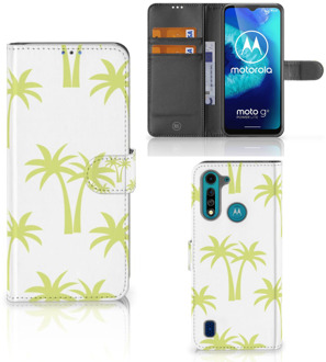 B2Ctelecom Magnet Case Motorola G8 Power Lite Telefoonhoesje Palmtrees