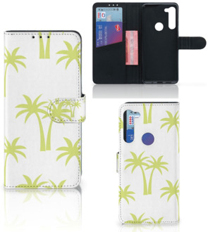 B2Ctelecom Magnet Case Motorola G8 Power Telefoonhoesje Palmtrees