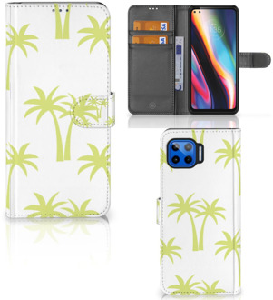 B2Ctelecom Magnet Case Motorola Moto G 5G Plus Telefoonhoesje Palmtrees