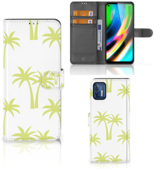 B2Ctelecom Magnet Case Motorola Moto G9 Plus Telefoonhoesje Palmtrees