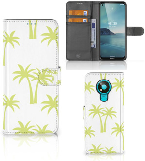 B2Ctelecom Magnet Case Nokia 3.4 Telefoonhoesje Palmtrees