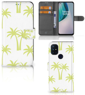 B2Ctelecom Magnet Case OnePlus Nord N10 Telefoonhoesje Palmtrees